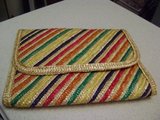 Ladies Summertime Colorful Straw Clutch Bag in Houston, Texas